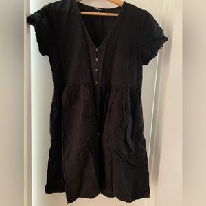 Black linen dress by Madewell